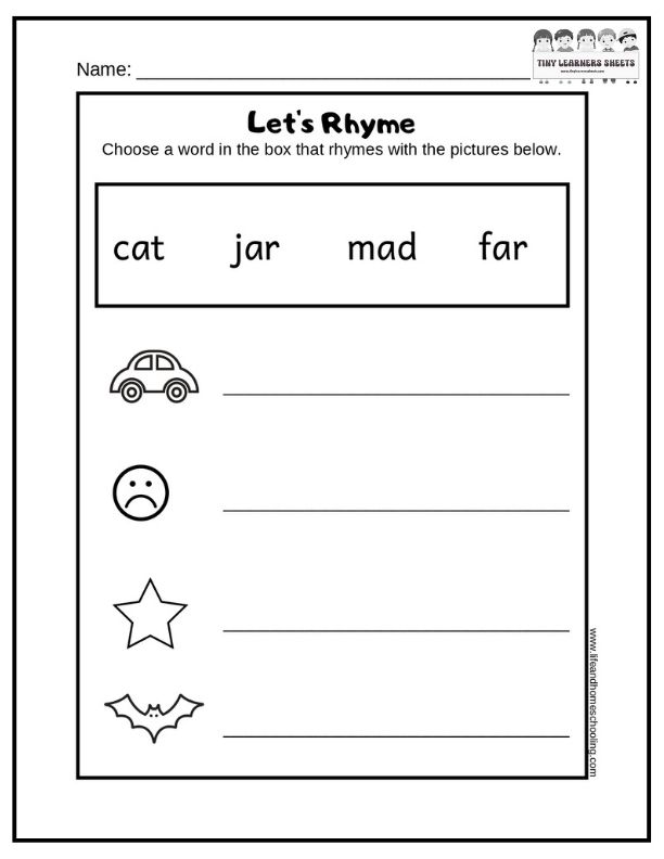 Rhyming Worksheet 